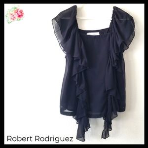 ♥️ Robert Rodriguez: Black Ruffle blouse